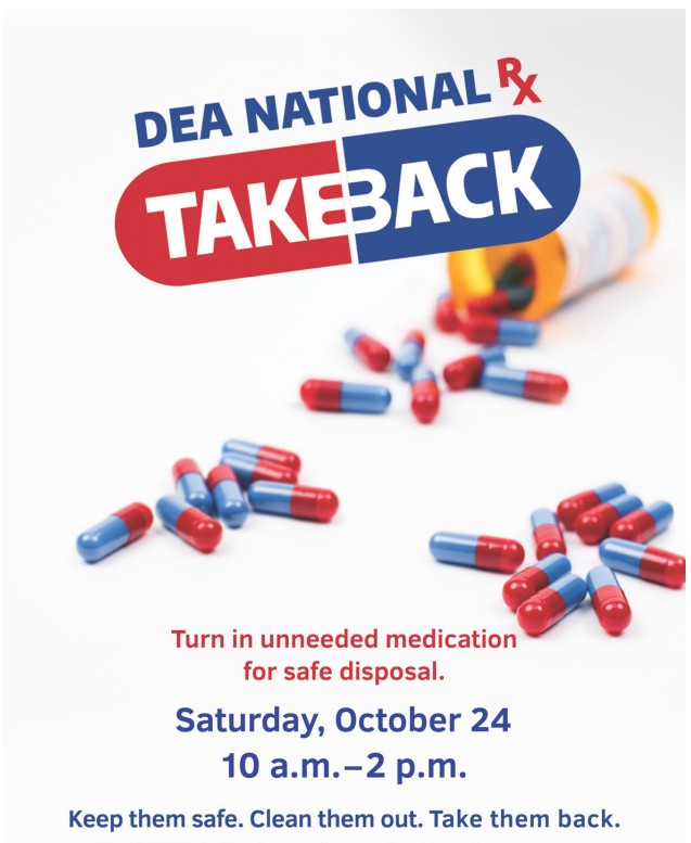 Drug Take Back Day - Sat., Oct. 24th